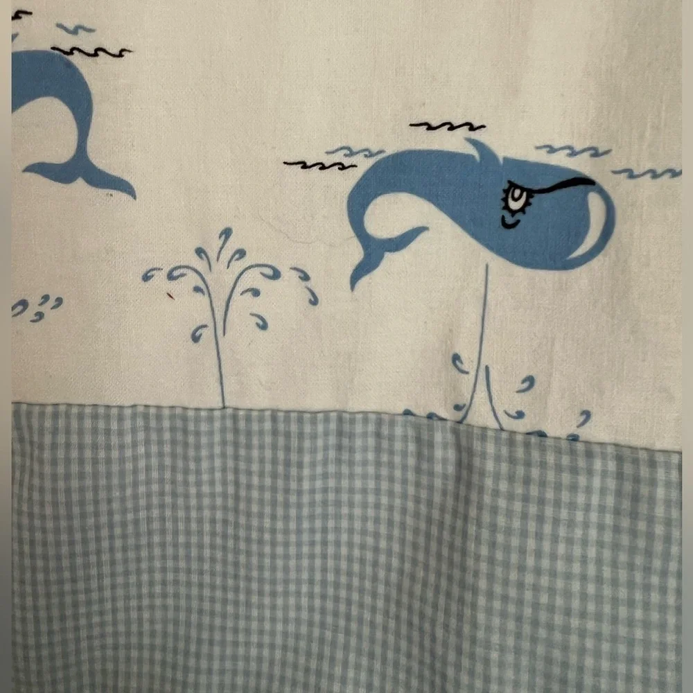 Little Threads Brand Sleeveless Dress with Whale/Check Pattern in size 4. EUC